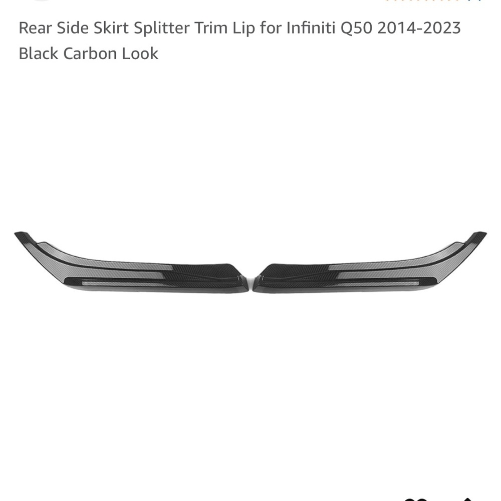2014-2023 Infiniti Q50 Rear Side Skirts Rear Spats
